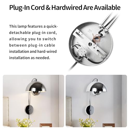 Mid Century Modern Bud Plug in Wall Sconces