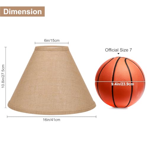 Burlap Empire Lamp Shades Set of 2 (2 Count)