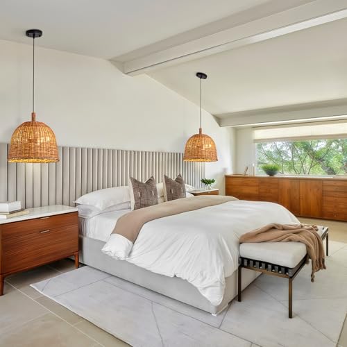 13.8" Rattan Pendant Light