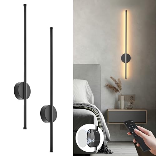 Battery Operated Modern Wall Sconce Set of Two