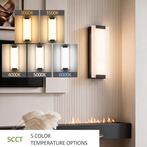 Hardwired Modern Black LED Wall Sconces Indoor Wall Light Fixtures (2 Count)