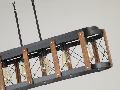 Rustic Farmhouse Wood Kitchen Island Lighting