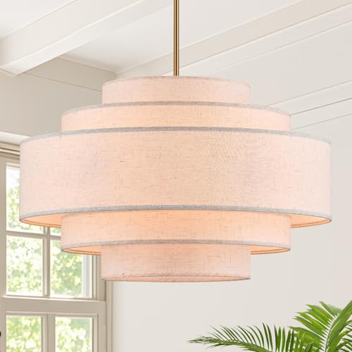 25.6" Modern Large Drum Chandelier