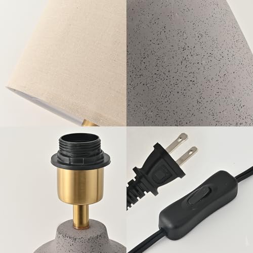 Earth Brown Ceramic Table Lamp Set of 2 Tall 22in Lamps for Living Room End Table Bedroom Farmhouse Rustic Lamp Set Bedside Nightstand Lamps Set of Two Side Table Lamps (2 Count)