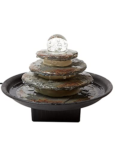 Indoor Water Fountain Tabletop Fengshui Waterfall 11 Inch