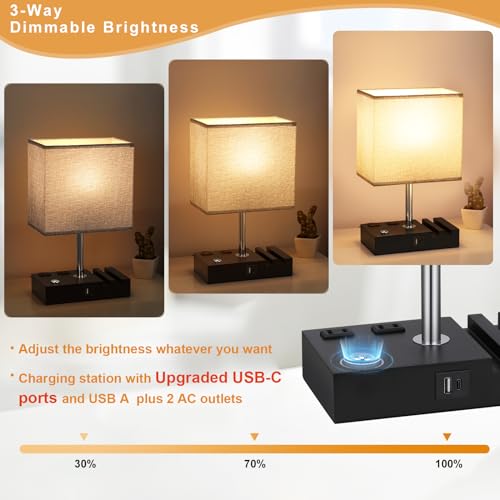 Touch Bedside Table Lamp for Bedroom