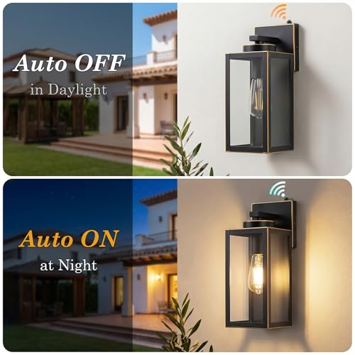 Upgraded Dusk to Dawn Outdoor Wall Lights (2 Count)