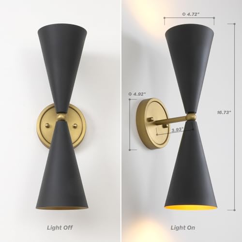 Modern Black Gold Wall Sconce