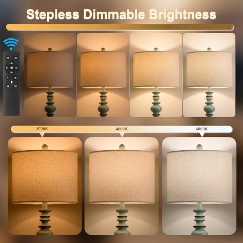 64.25" Farmhouse Floor Lamp with Remote (Rustic Blue)