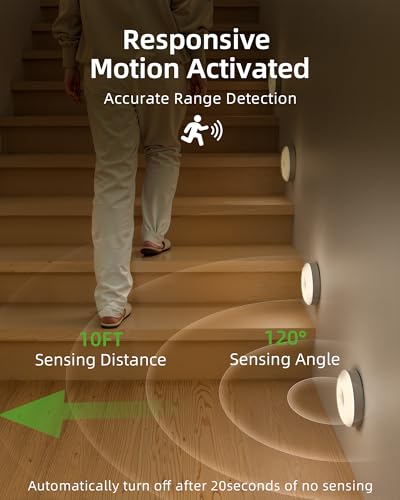 RGB Puck Lights with Charging Station (6 Count)