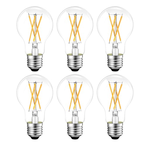Dimmable A19 E26 LED Bulb 60 watt Equivalent (6 Count)