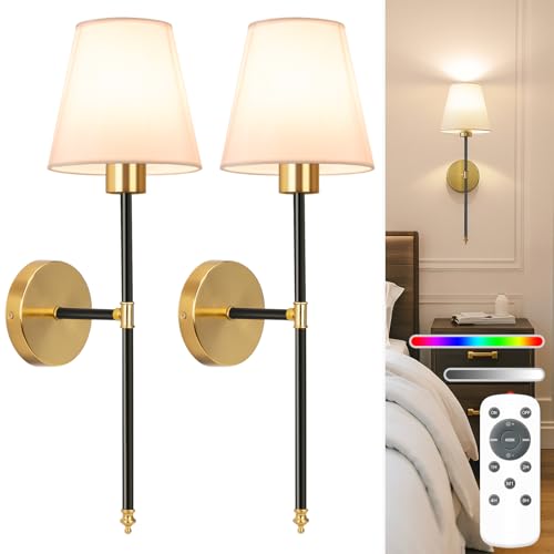 19.9 inch Battery Operated Wall Sconce Set of 2 (2 Count)