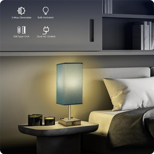 Bedside Lamp with USB Ports