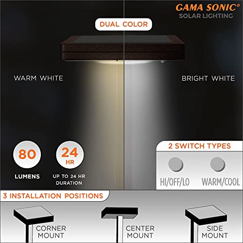 Contemporary Black Square Solar Garden Light (2 Count)