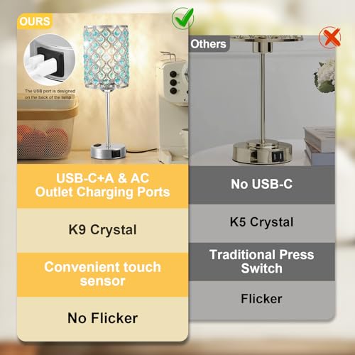 Crystal Lamp for Night Stands