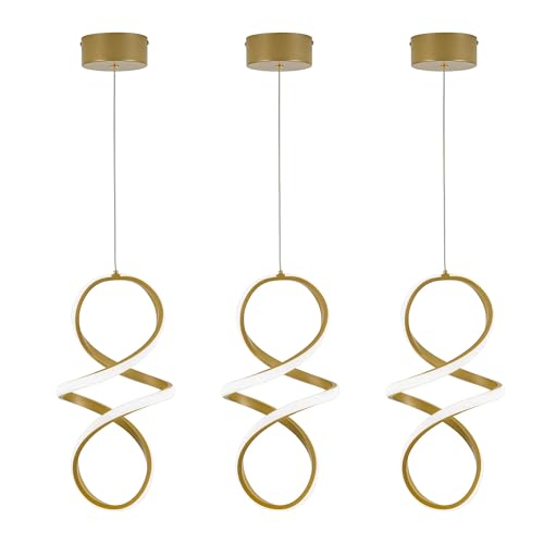 Spiral Kitchen Island Pendant Lights (3 Count)