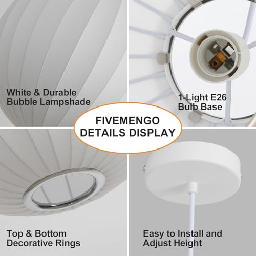 Globe Silk Pendant Light 11.8in Small