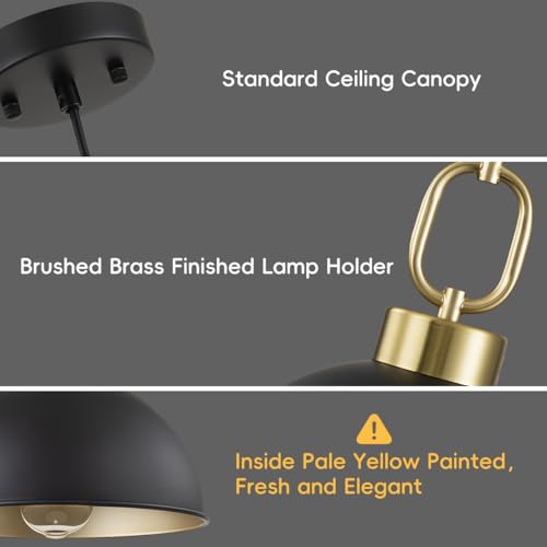 2 Pack Black Pendant Lights Kitchen Island (2 Count)