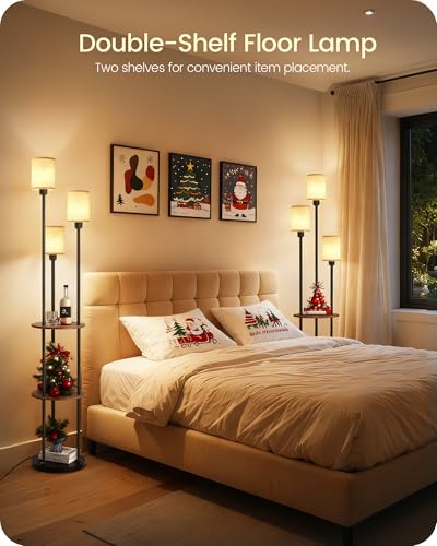70.9" Floor Lamp with Shelves (3 Count)