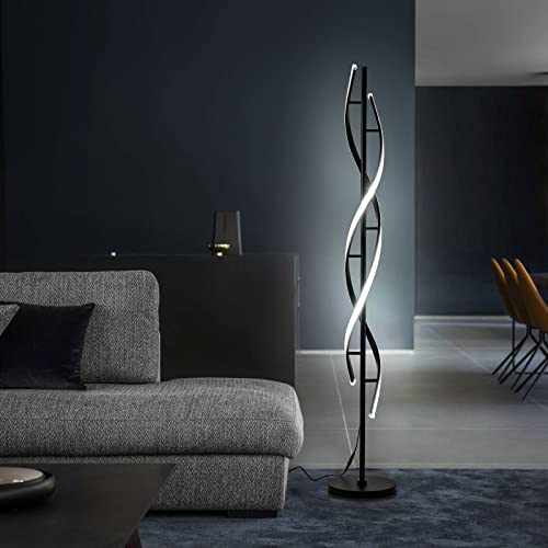 Spiral LED Floor Lamp for Bedroom