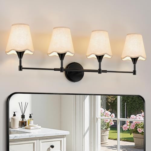 Modern Bathroom Vanity Light Fixtures (Matte Black / 4 LIGHT)