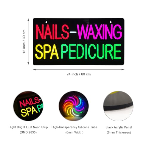 Nails Waxing Salon Sign