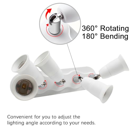 Light Socket Splitter 5 Way Adapter