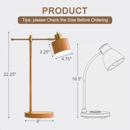 22.2" Mid Century Desk Lamp