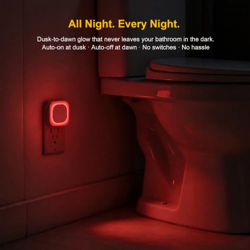 2 Pack Red Night Light Plug into Wall (2 Count)