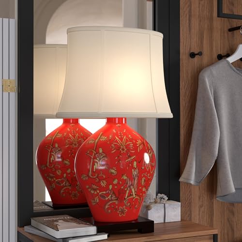 Oriental Furniture 27" Fruitful Harvest Porcelain Lamp