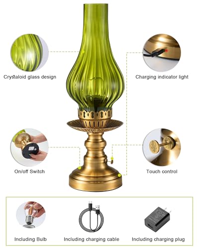 Vintage Rechargeable Cordless Table Lamp Battery Operated