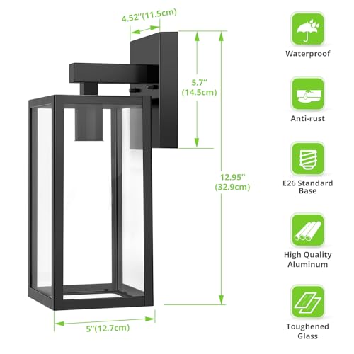 Outdoor Wall Light Fixtures (2 Count)