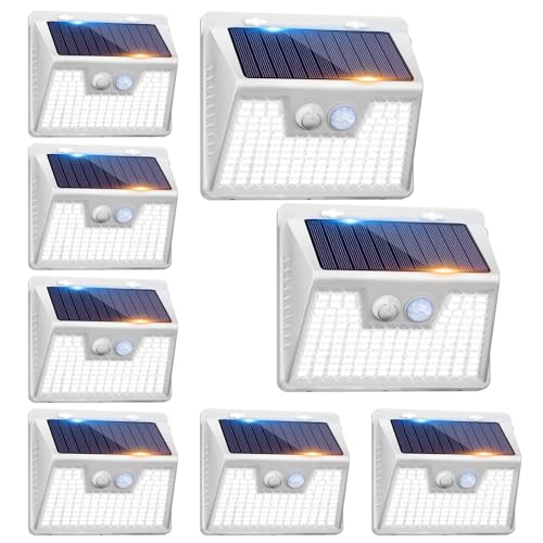 White Solar Lights Outdoor Waterproof (8 Count)