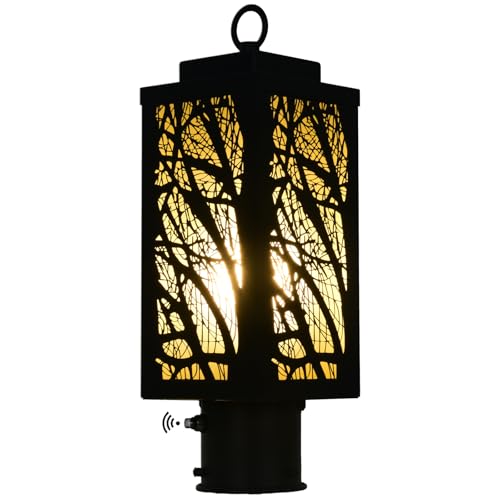 Pier Mount Outdoor Lighting Tree Branch Pattern