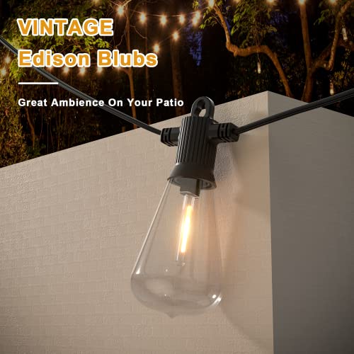 ST38 Outdoor String Lights IP65 for Patio Garden Porch Bistro Cafe