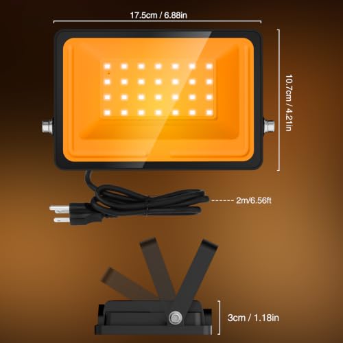 Orange Halloween Flood Lights (Orange)