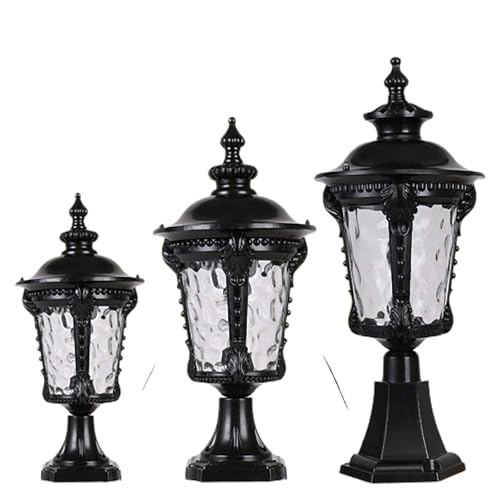 Traditional Outdoor Retro Pillar Light Classical Courtyard Column Lights Villas Door Aisle Garden Post Lamp Terrace Landscape Decorative Lighting Streetlights