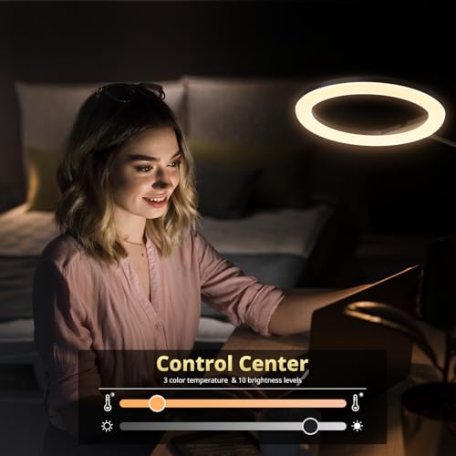 10" Ring Light with Overhead Phone Mount for Content Creation