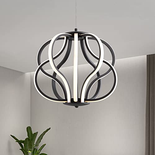 Modern LED Chandelier Acrylic Design Adjustable Hanging Chandelier Easy Install Suitable for Dining Room Living Room Bedroom Kitchen and Corridor
