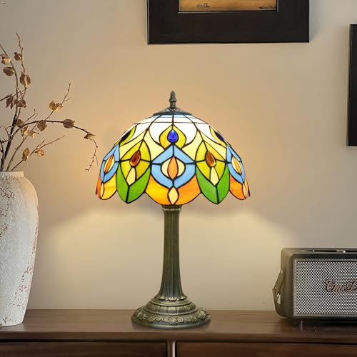 Black Cat Lamp Tiffany Lamp Stained Glass Table Lamp Cute Style Kids Nightstand Warm Bedroom Bed Bedside Living Room End Office Desk Light Gift For Cat Lovers Decor Small Halloween Christmas Lamp Led