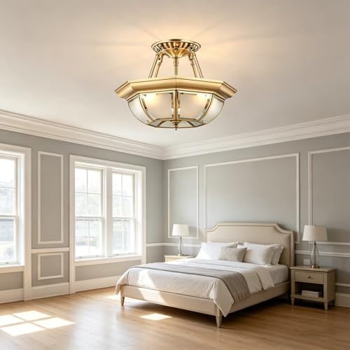 Vintage Style Brass Chandelier