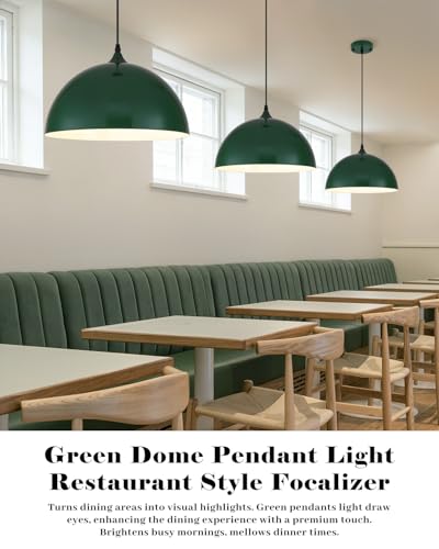 Green Pendant Lights Kitchen Island 2 Pack