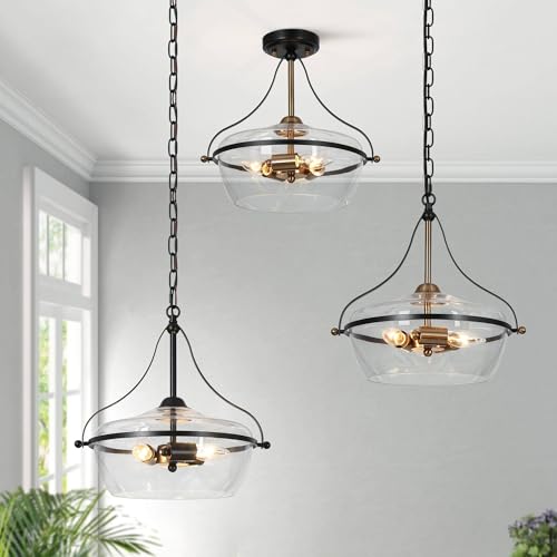 Black and Gold Chandelier (3 Count)