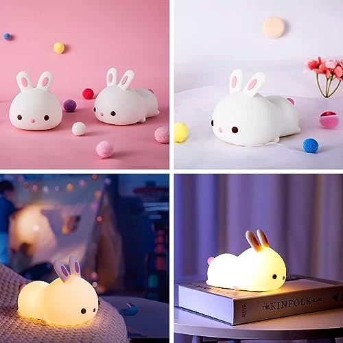 Bunny Squishy Gifts for Kids Night Light with Remote