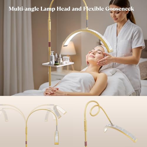 Lash Light 23IN Bling Diamond Half Moon Light with Tool Tray