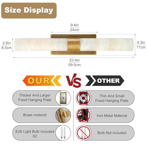 Natural Alabaster Wall Sconce