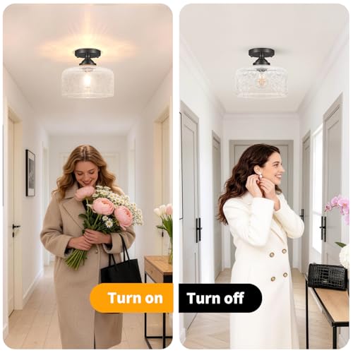Small Semi Flush Mount Ceiling Light Fixture