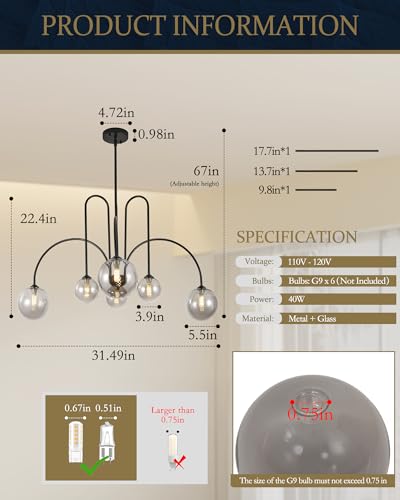 Black Sputnik Chandelier