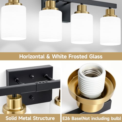 Black and Gold Bathroom Light Fixtures 4