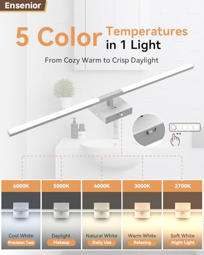 32" Matte Grey Modern Bathroom Vanity Lights